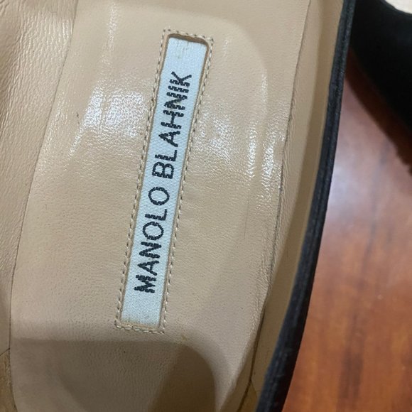 Manolo Blahnik Black High Heels 5.5 Size - Picture 3 of 8